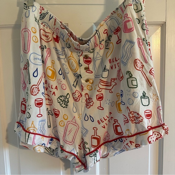 Anthropologie Jordan Nickson The Briar Piped Pajama Shorts - Picture 3 of 10